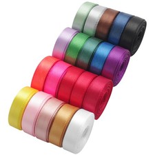 20 Colors 100 Yard Satin Ribbon Fabric Ribbon Assorted Ribbon Rolls, 3/8 Inch W
