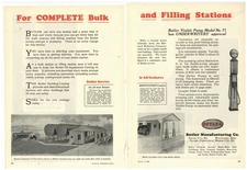 1927 Butler Mfg. Co. Kansas City 2 Separate Pg. Ad: Gas Station Buildings, Pumps