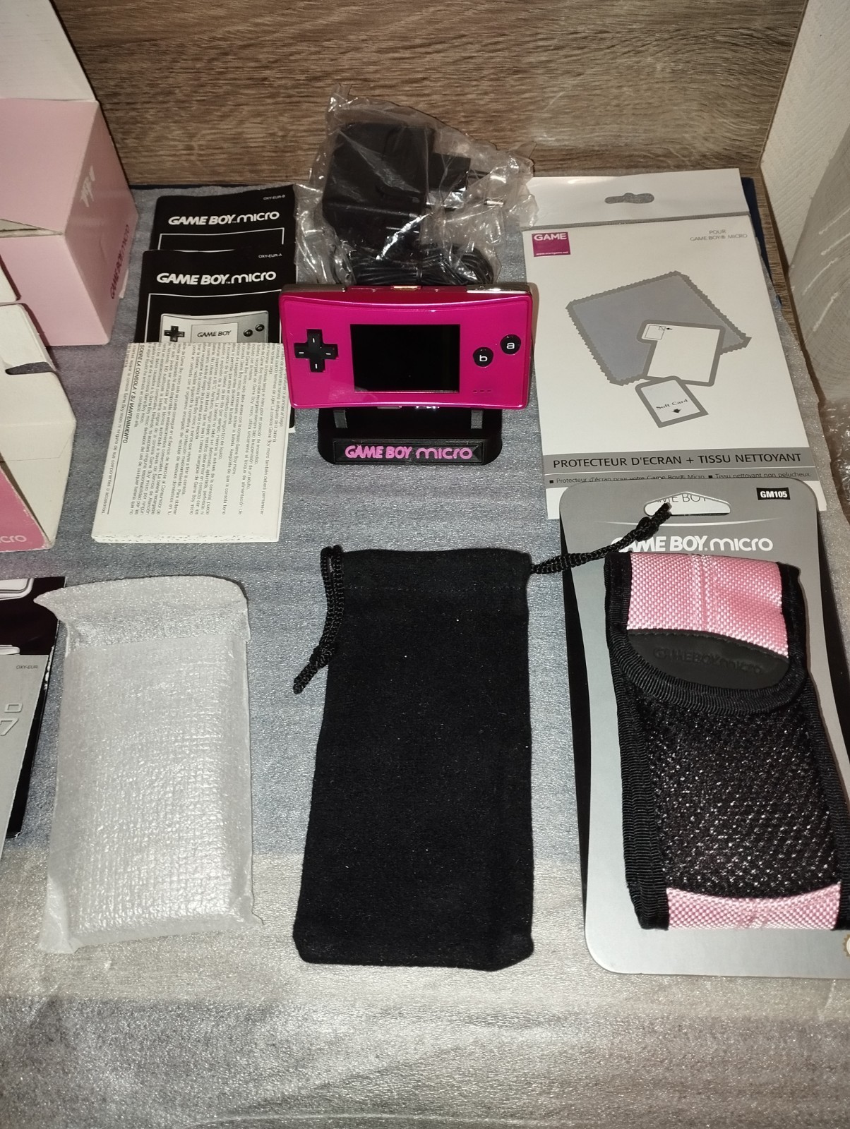 Game Boy Micro Pink Console - Boxed - Accessories 