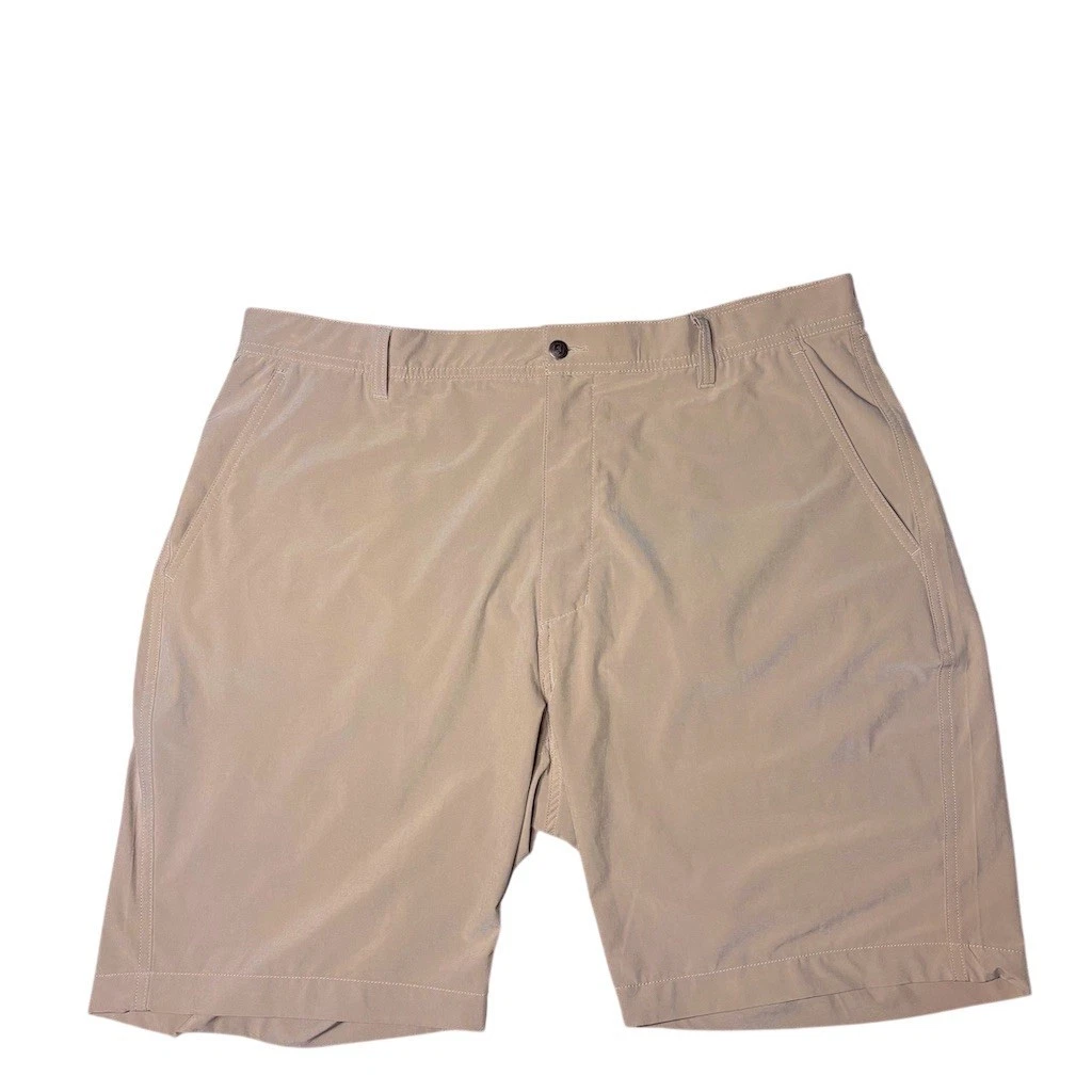 FootJoy Golf Chino Shorts Mens Size 38 Beige Stretch Flat Front 9 Inseam