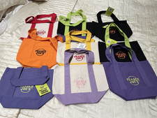 TRADER JOE'S LOT OF 9 SMALL CANVAS TOTES NWT