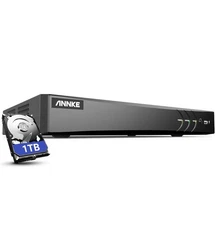 3K Lite H.265+ Security DVR Recorder with AI  Detection, 8CH Hybrid (1 TB)