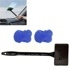 Windshield Cleaner Tool Car Window Cleaner- Extendable Microfiber Pads
