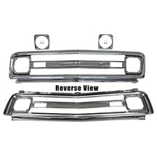 1969-70 Chevy Pickup, Blazer Grill outer w/o Chevrolet, Chrome Steel