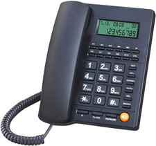 Corded Caller ID Telephone with Speaker for Home and Office, Wired Landline Tel