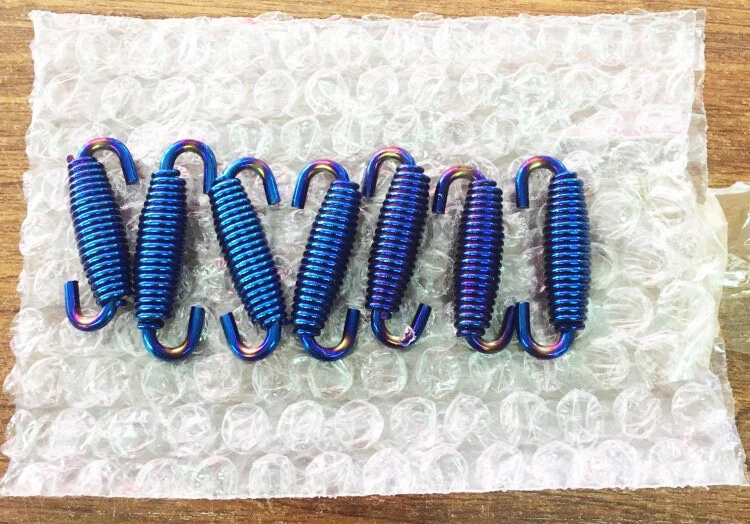 6 ganchos de muelles silenciadores tubo de escape azul para motocicleta accesorios para motocicleta Foto 3 de 4