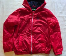 United Colors of Benetton Jacket Italy Size 10-11 XL Kids -Warm Red Blue Jacket