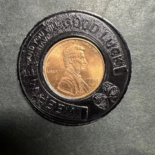 1994 D Numismatic News 103rd Anniversary Good Luck Cent Black Encased Detroit MI