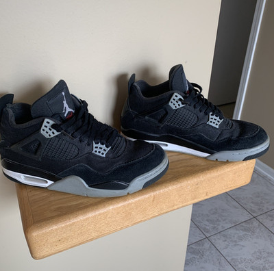 Size 9.5 - Jordan 4 Retro SE Black Canvas
