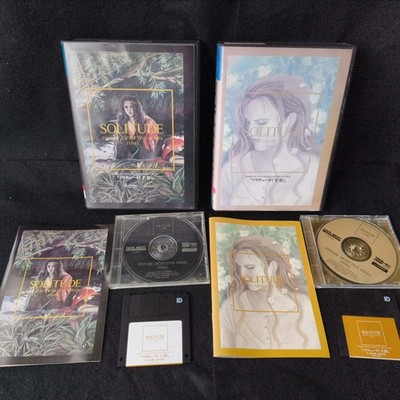 Solitude Vol 1 & 2 FM TOWNS Fujitsu Data West Retro PC Game Cyberpunk Rare Set