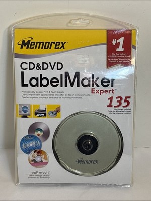 Memorex CD & DVD Label Maker Expert 135 Labels & Software New & Sealed Package