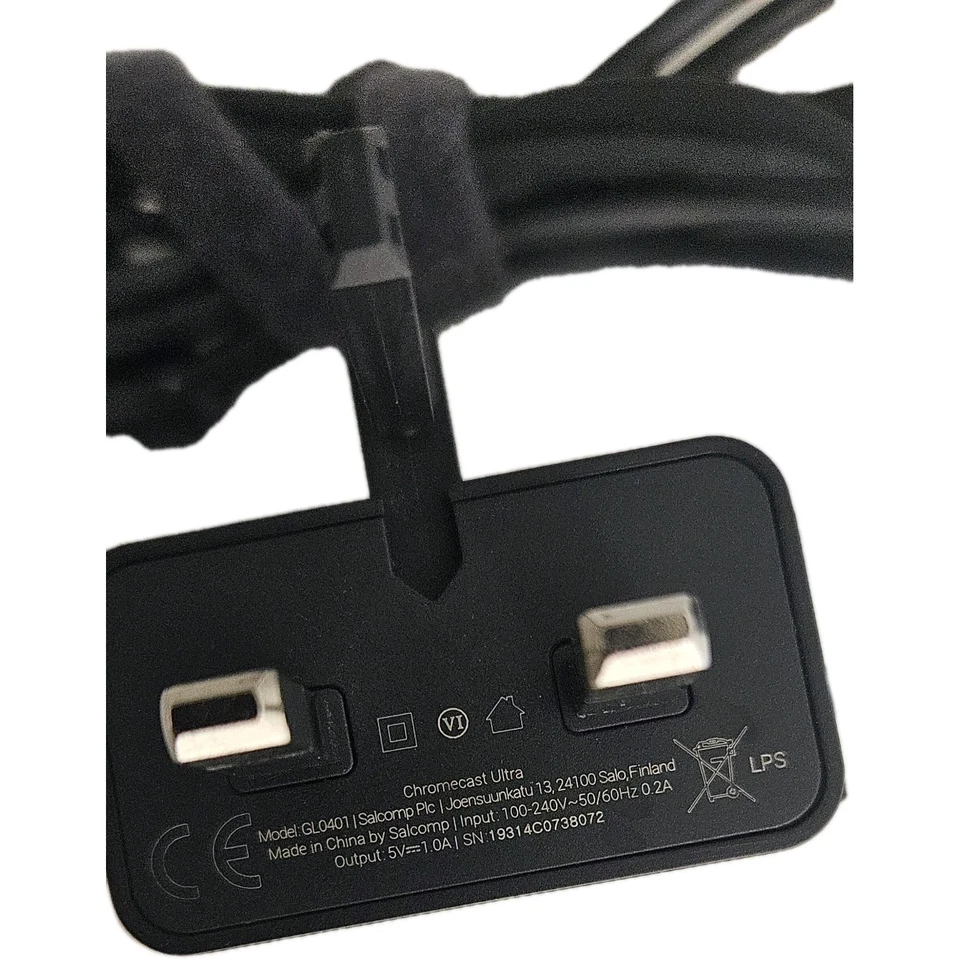 Google Chromecast Ultra 4K Media Streamer with Original Ethernet Power Adapter - Image 3 of 4