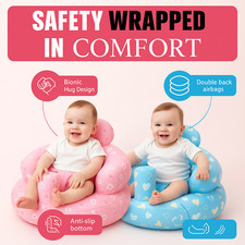 Inflatable Baby Seat with Pump, Portable Floor Chair for Infants 3 Months