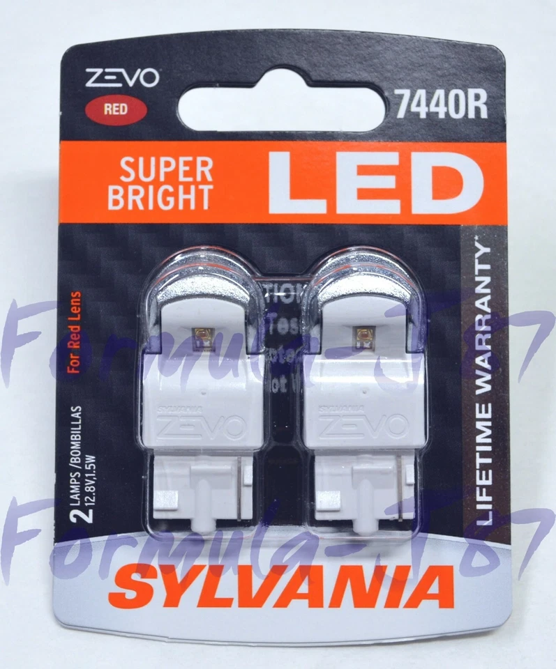 Luz LED Sylvania ZEVO 7440 roja dos bombillas señal de giro trasera actualización de repuesto Foto 2 de 4