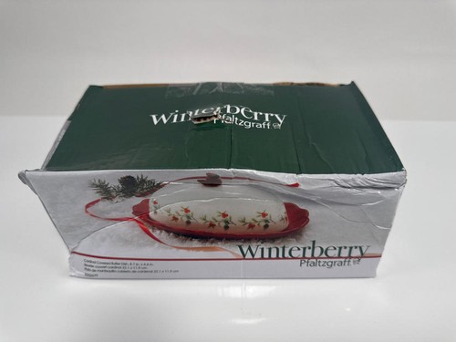 Pfaltzgraff Winterberry Cardinal Butter Dish DAMAGED BOX - 第 3/4 張圖片