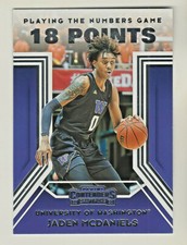 2020-21 Contenders Draft PLAYING THE NUMBERS GAME #16 JADEN McDANIELS RC Rookie