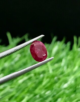 0.9ct Certified Natural Ruby nice color & Luster Gemstone Afghanistan Untreated