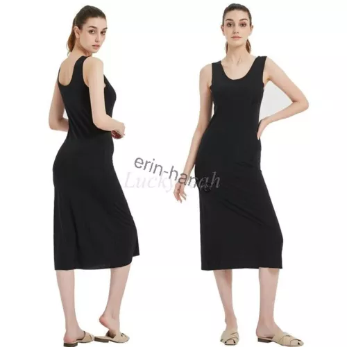 Lady Full Slips Under Dress Slip Anti-Static-Tank Long Midi Dress Petticoat-2024 - Picture 15 of 37