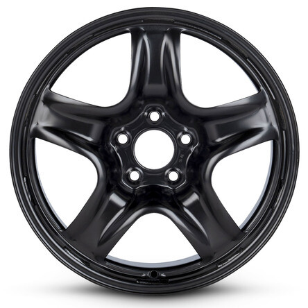 New Wheel For 2008-2012 Chevrolet Malibu 17 Inch Black Steel Rim - Picture 1 of 9