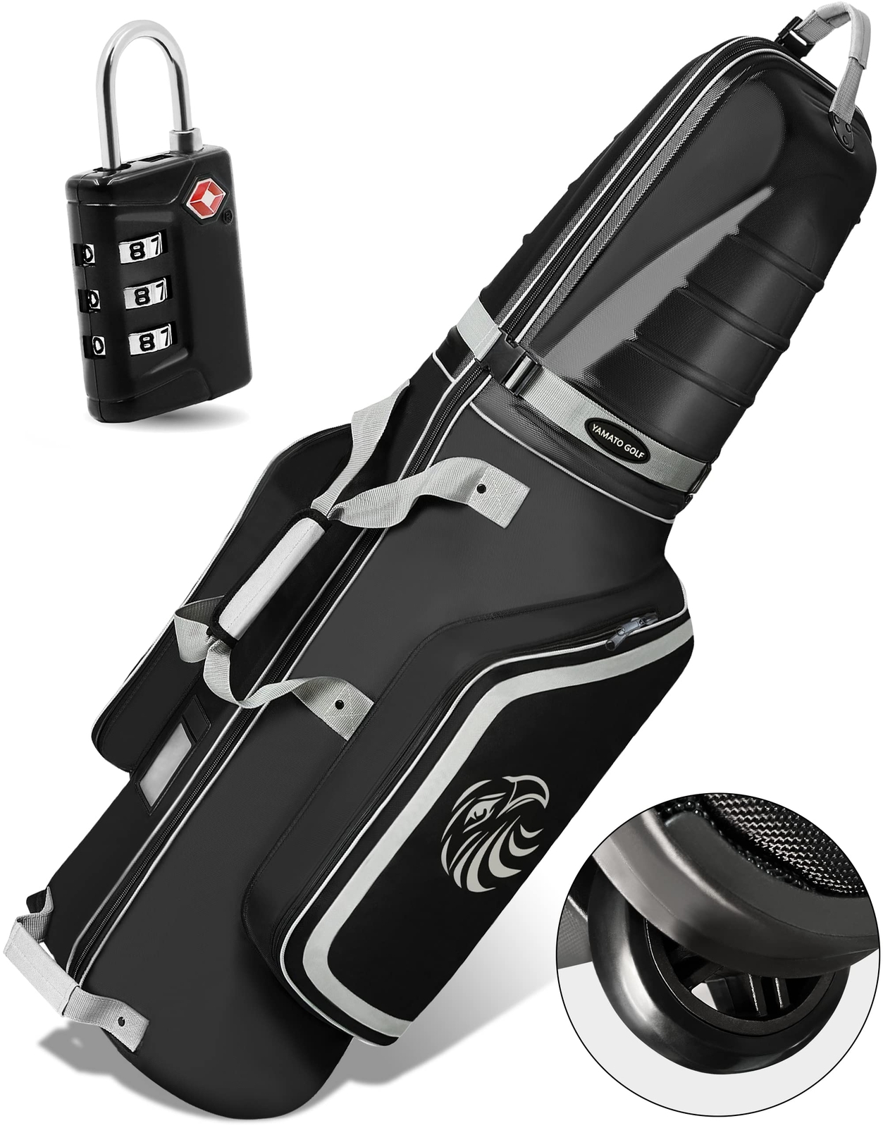 Golf Travel Bag Golf Travel Case with Abs Hard Shell Top Travel Golf Bags for...