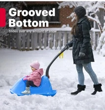 Step2 Push Around Blue Snowmobile Style Winter Toy Sled for Toddlers