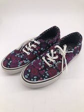 VANS Old Skool Shoe 508731 Floral Black with Roses Women's US 7.5 New No Tags