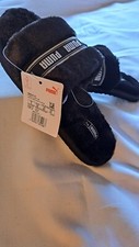 Puma  Fluff BX Jr Kids Slides Sandals BlackWhite Size 5 RRP £43