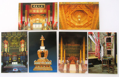 CHINA Postkarten Lot 6 x Palast Innenansichten Ansichtskarten Postcards Palace