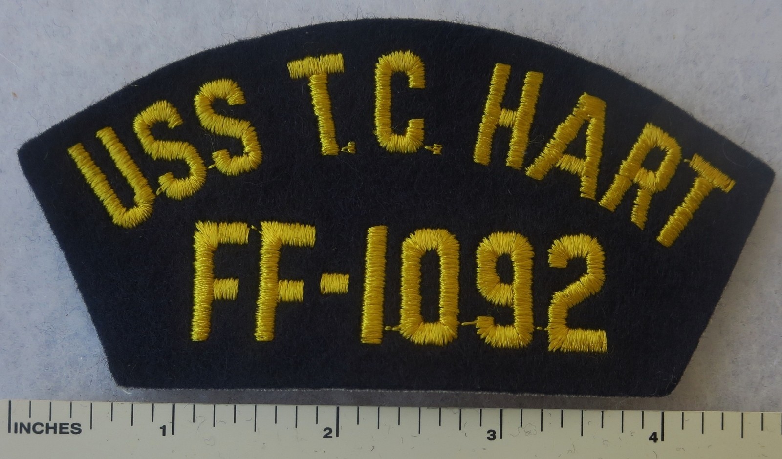 USS T.C. HART FF-1092 - US NAVY THOMAS C HART SHIP HAT / CAP PATCH