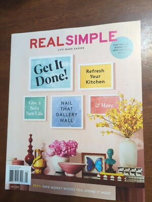 Real Simple Magazine May 2022  Refresh Your Kitchen Nail Gallery Wall RP