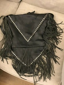 leather fringe bag