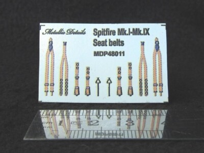 1/48 Metallic Details MDP48011 Spitfire Mk.I-Mk.IX seat belts 3D Decals