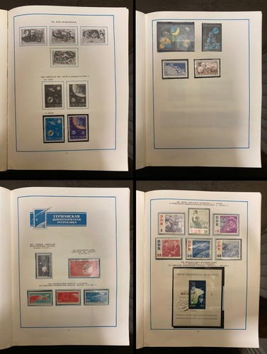 Vintage Soviet Postage Stamp Album SPACE COSMOS USED STAMPS USSR - Picture 18 of 24
