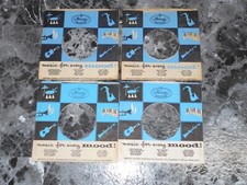 45 COMPANY SLEEVES. LOT OF FOUR MERCURY MOOD, BLACK BLUE.