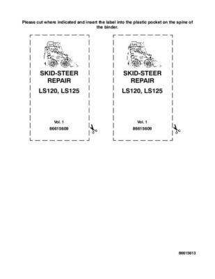 NEW HOLLAND LS120 LS125 SSL COMPLETE SERVICE MANUAL