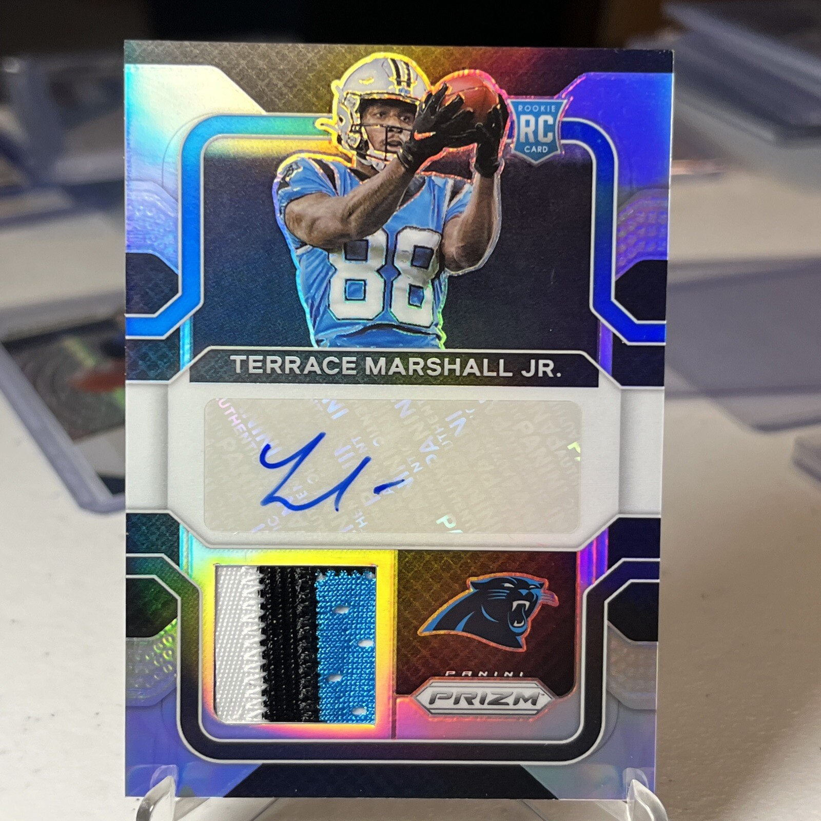 Terrace Marshall Jr. Panini Impeccable Rookie Patch Autograph #RPATM Silver