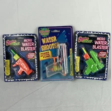 NOS Water Squirt Gun Lot 1994-96 Vintage Imperial Squirt Alert Micro Blaster Reg