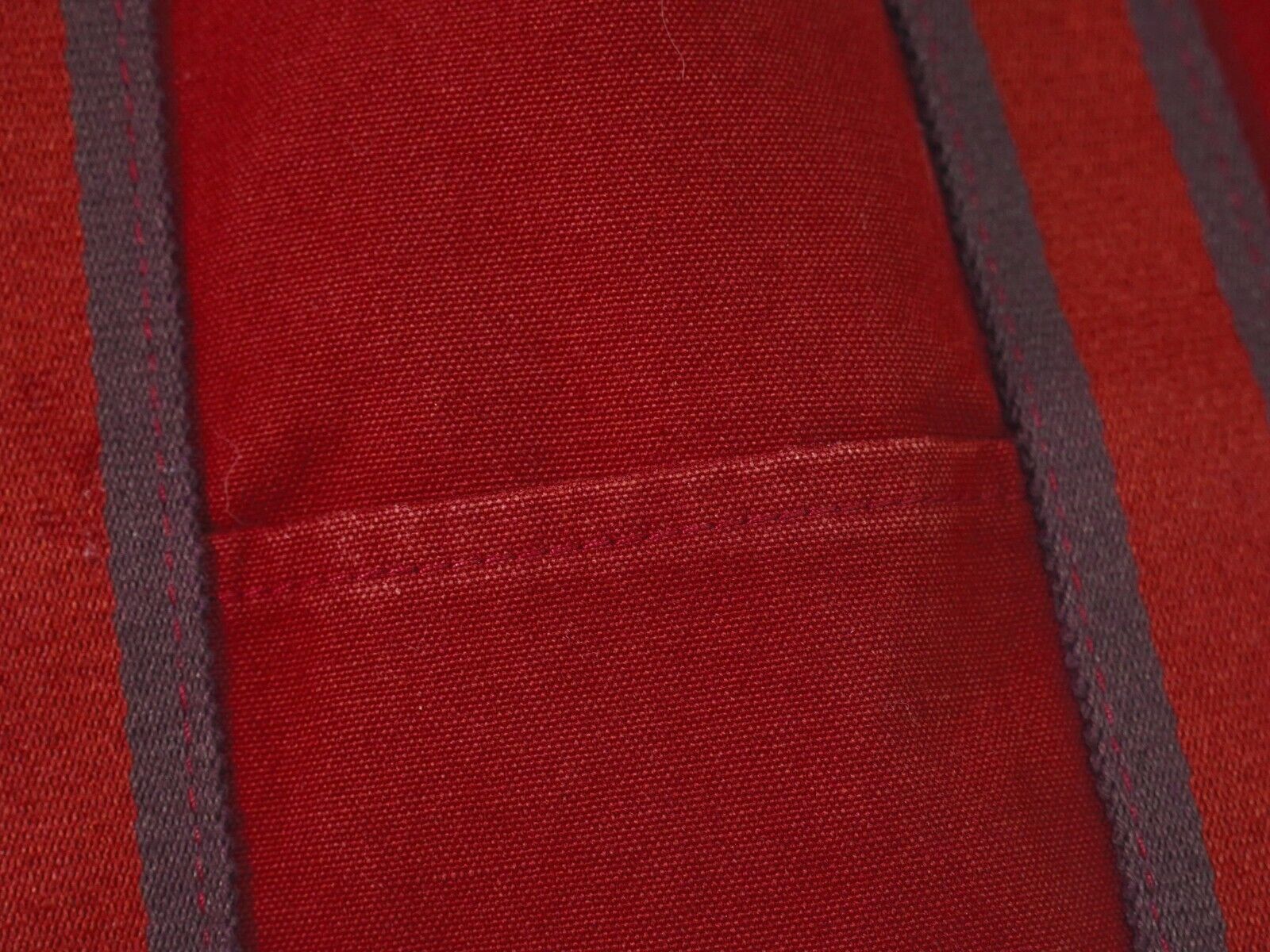 Hermès Fourre Tout Red Canvas Tote Bag Authentic - image 11
