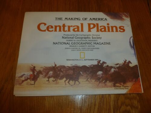 CENTRAL PLAINS - The Making of America - National Gegraphic MAP - Afbeelding 1 van 3