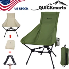 Portable Camping Chairs Folding Outdoor Heavy Duty High Back Camp Seat with Bag