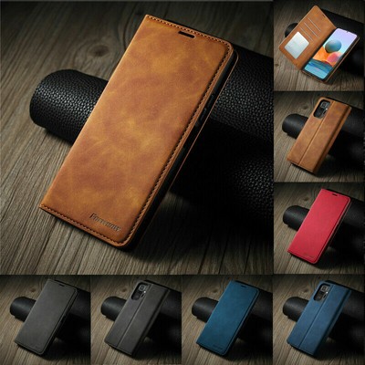 Magnetic Leather Wallet Card Case Cover For Xiaomi Redmi Note 10 Pro 10 5G 9S 9T