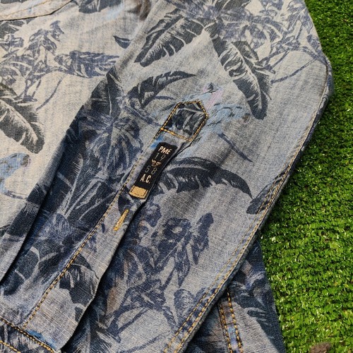 Camicia PME Legend uomo manica media lunga stampa palme floreale casual colletto - Foto 5 di 15