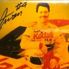 Vintage Kodak Lapel Hat Pin - Ernie Irvan #4 NASCAR Photo w/ Helmet