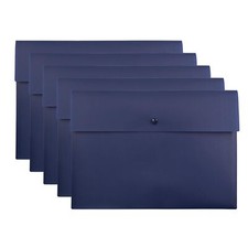 Poly File Folder Pockets File Jacket Plastic Envelope Flat Document Letter Or...