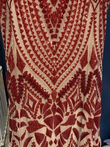 Stella Couture Special Occasion 18011 Dress Bordeaux/Nude Sz 8 NWT Prom Evening - Picture 3 of 8