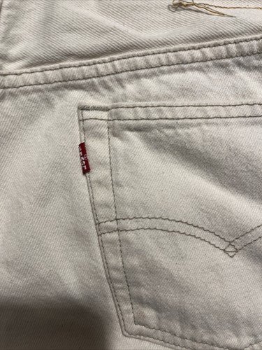 Vintage 80’s levis 501 Bleach Button Fly Distressed Denim Jeans Men 31” Cut Off - Picture 9 of 11