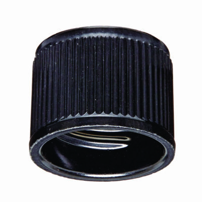 Screw Caps, 16mm, Bakelite, Rubber Liner, Black Color 227G1 (Case 1000)