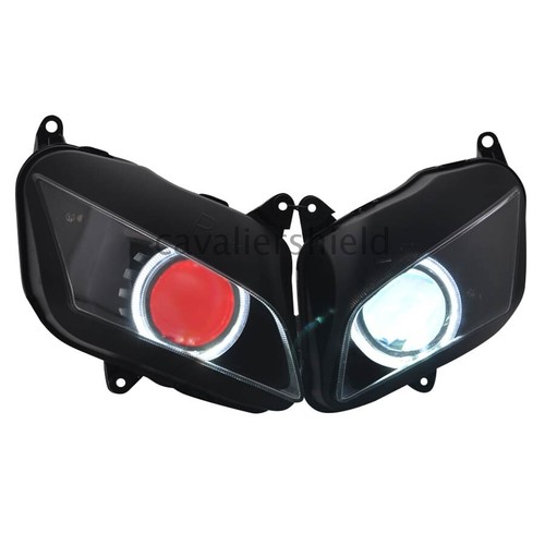 Assembly Headlight Red Devil White Angel Eye Projector For Honda CBR600 2007-12 - Picture 11 of 12