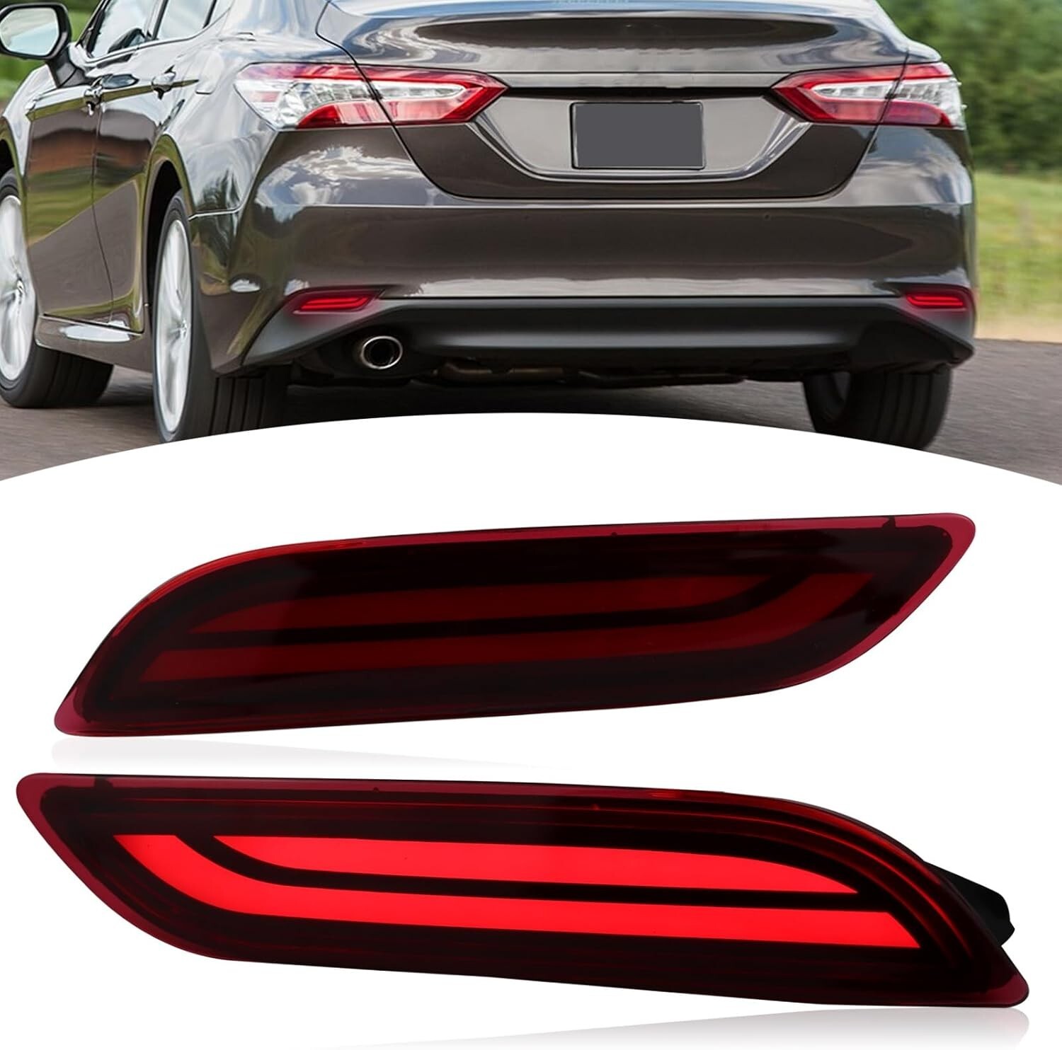 Full LED Rear Bumper Lights for 2018-2023 Toyota Camry – DRL, Brake, Turn Signal