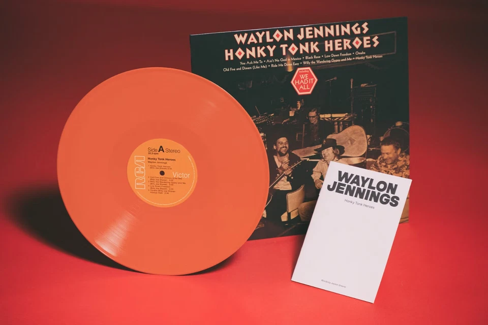 WAYLON JENNINGS HONKY TONK HEROES NEW! LIMITED 180G RED RUST LP! YOU ASK ME TO - Image 3 of 4